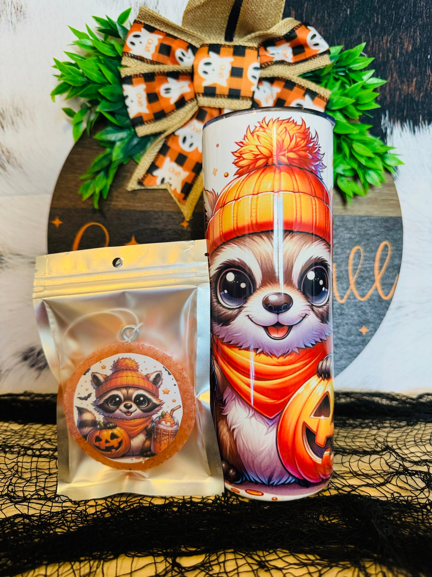 Sublimated 20z Tumbler & Car Freshie Set