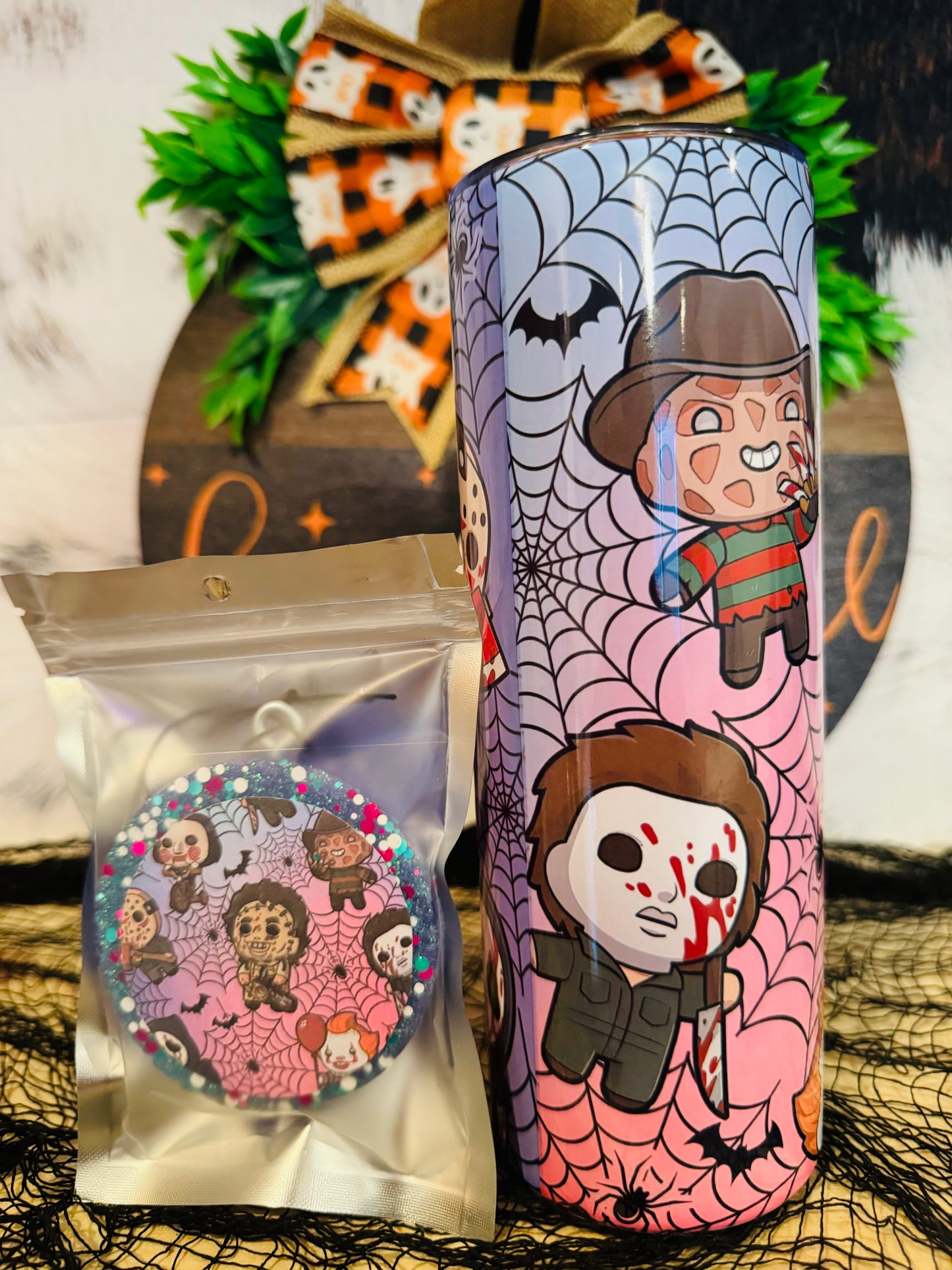 Sublimated 20z Tumbler & Car Freshie Set