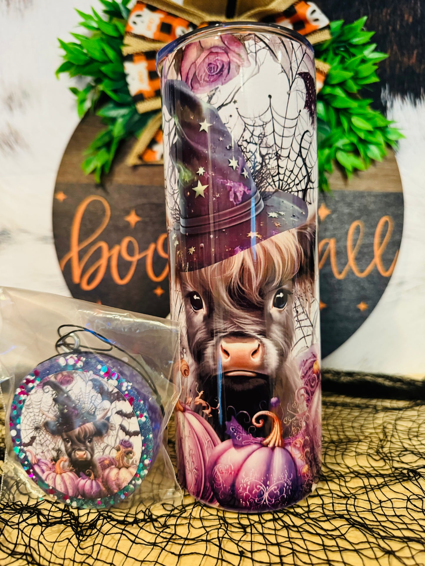 Sublimated 20z Tumbler & Car Freshie Set